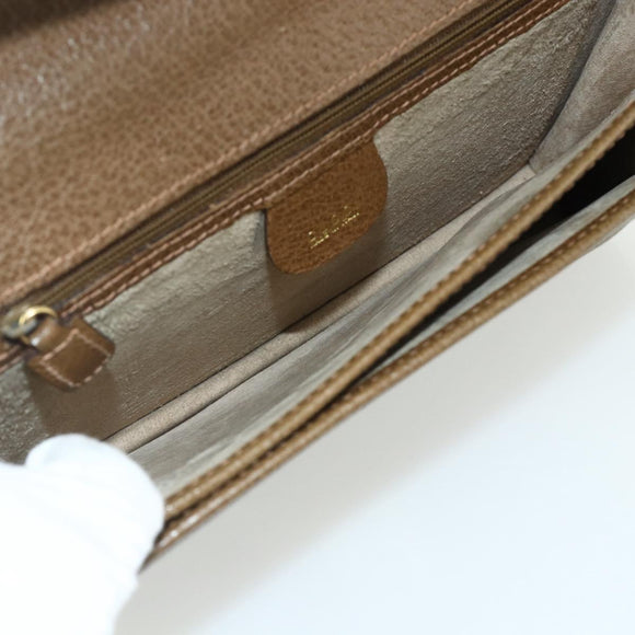 GUCCI GG Supreme Web Sherry Line Bag Leather PVC 3 Set Beige Brown Auth 175753