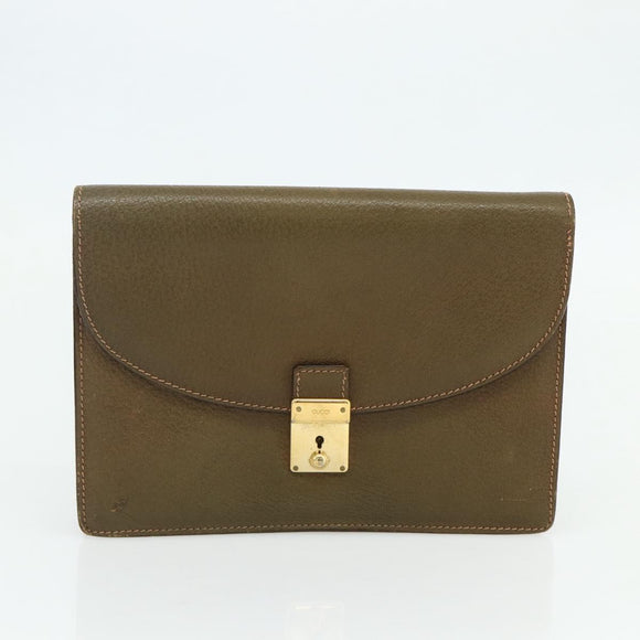 GUCCI GG Supreme Web Sherry Line Bag Leather PVC 3 Set Beige Brown Auth 175753