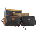BALLY Celine MCM Macadam Canvas Vicetos Bag Leather 4 Set Black Auth 175754-1