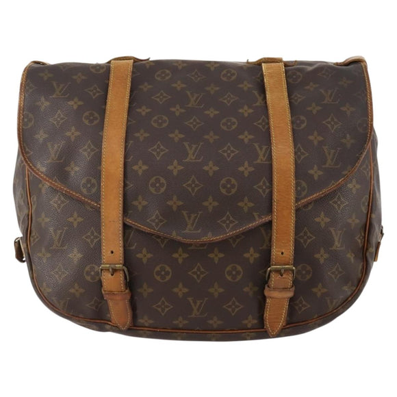 LOUIS VUITTON Monogram Saumur 43 Shoulder Bag M42252 LV Auth 175763