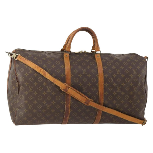 LOUIS VUITTON Monogram Keepall Bandouliere 60 Boston Bag M41412 LV Auth 175768