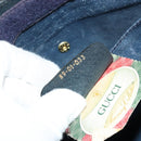 GUCCI GG Supreme Sherry Line Clutch Bag PVC Navy 89 01 033 Auth 175774-12