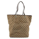 GUCCI GG Canvas Tote Bag Beige Gold 001 1098 Auth 175775-3