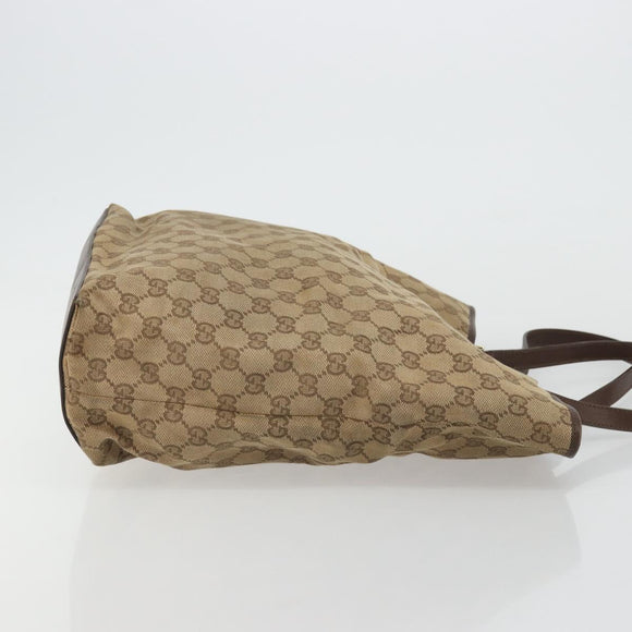 GUCCI GG Canvas Tote Bag Beige Gold 001 1098 Auth 175775
