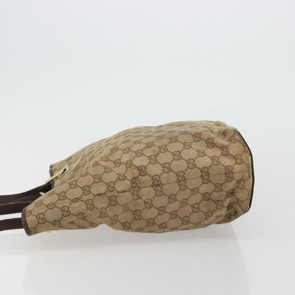 GUCCI GG Canvas Tote Bag Beige Gold 001 1098 Auth 175775