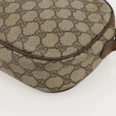 GUCCI GG Supreme Web Sherry Line Clutch Bag PVC Beige Gold 89 01 034 Auth 175777-16