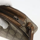 GUCCI GG Supreme Web Sherry Line Clutch Bag PVC Beige Gold 89 01 034 Auth 175777-9