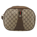 GUCCI GG Supreme Web Sherry Line Clutch Bag PVC Beige Gold 89 01 034 Auth 175777-13