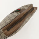 GUCCI GG Supreme Web Sherry Line Clutch Bag PVC Beige Gold 89 01 034 Auth 175777-6