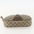 GUCCI GG Supreme Web Sherry Line Clutch Bag PVC Beige Gold 89 01 034 Auth 175777-5