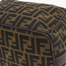 FENDI Zucca Canvas Vanity Hand Bag Brown Black Auth 175779-11