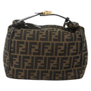 FENDI Zucca Canvas Vanity Hand Bag Brown Black Auth 175779-3