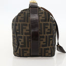 FENDI Zucca Canvas Vanity Hand Bag Brown Black Auth 175779-4