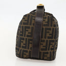 FENDI Zucca Canvas Vanity Hand Bag Brown Black Auth 175779-5