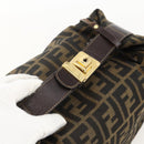 FENDI Zucca Canvas Vanity Hand Bag Brown Black Auth 175779-6