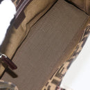 FENDI Zucca Canvas Mamma Baguette Shoulder Bag Brown Black Auth 175781-17