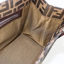 FENDI Zucca Canvas Mamma Baguette Shoulder Bag Brown Black Auth 175781-18