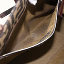 FENDI Zucca Canvas Mamma Baguette Shoulder Bag Brown Black Auth 175781-21