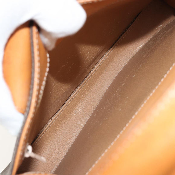 CELINE Macadam Canvas Hand Bag PVC Leather Brown Gold Auth 175784