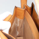 CELINE Macadam Canvas Hand Bag PVC Leather Brown Gold Auth 175784-20