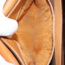 CELINE Macadam Canvas Hand Bag PVC Leather Brown Gold Auth 175784-11