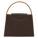 CELINE Macadam Canvas Hand Bag PVC Leather Brown Gold Auth 175784-2