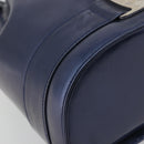 Salvatore Ferragamo Vala Backpack Patent leather Navy Silver Auth 175785-11