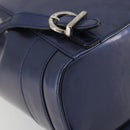 Salvatore Ferragamo Vala Backpack Patent leather Navy Silver Auth 175785-13