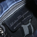 Salvatore Ferragamo Vala Backpack Patent leather Navy Silver Auth 175785-17