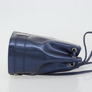 Salvatore Ferragamo Vala Backpack Patent leather Navy Silver Auth 175785-4