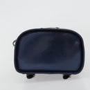 Salvatore Ferragamo Vala Backpack Patent leather Navy Silver Auth 175785-9