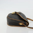 Christian Dior Honeycomb Canvas Shoulder Bag PVC Black Gold Auth 175786-4