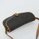 Christian Dior Honeycomb Canvas Shoulder Bag PVC Black Gold Auth 175786-6