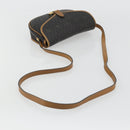 Christian Dior Honeycomb Canvas Shoulder Bag PVC Black Gold Auth 175786-7