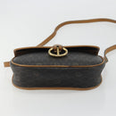 Christian Dior Honeycomb Canvas Shoulder Bag PVC Black Gold Auth 175786-9