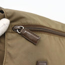 PRADA Shoulder Bag Nylon Beige Silver Auth 175788-21