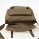 PRADA Shoulder Bag Nylon Beige Silver Auth 175788-9