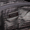 PRADA Shoulder Bag Nylon Beige Silver Auth 175788-23