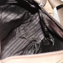 PRADA Shoulder Bag Nylon Beige Silver Auth 175788-24