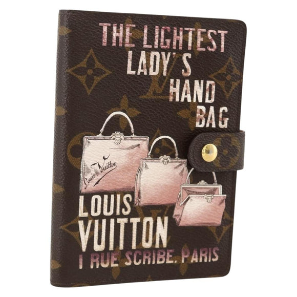 LOUIS VUITTON Monogram Trunk Agenda PM Day Planner Cover R21077 LV Auth 175789A