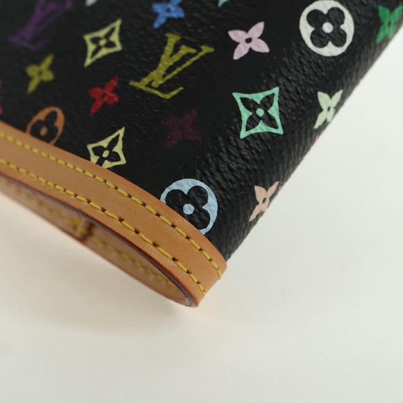 LOUIS VUITTON Multicolor Agenda PM Day Planner Cover Black R20895 Auth 175790M
