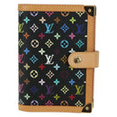 LOUIS VUITTON Multicolor Agenda PM Day Planner Cover Black R20895 Auth 175790M-13