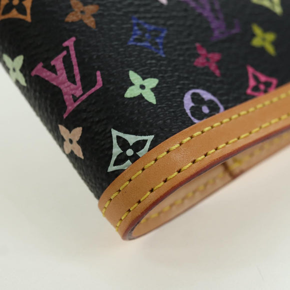 LOUIS VUITTON Multicolor Agenda PM Day Planner Cover Black R20895 Auth 175790M