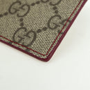 GUCCI GG Supreme Gucci Besties Card Case PVC Beige Auth 175792SM-16