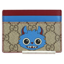 GUCCI GG Supreme Gucci Besties Card Case PVC Beige Auth 175792SM-13