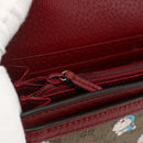GUCCI Micro GG Supreme Doraemon lange Geldbörse PVC Beige Gold 647786 Auth 175793A-9