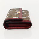 GUCCI Micro GG Supreme Doraemon lange Geldbörse PVC Beige Gold 647786 Auth 175793A-3