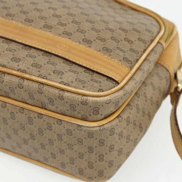 GUCCI Micro GG Supreme Shoulder Bag PVC Beige Gold 001 115 5443 Auth 175795
