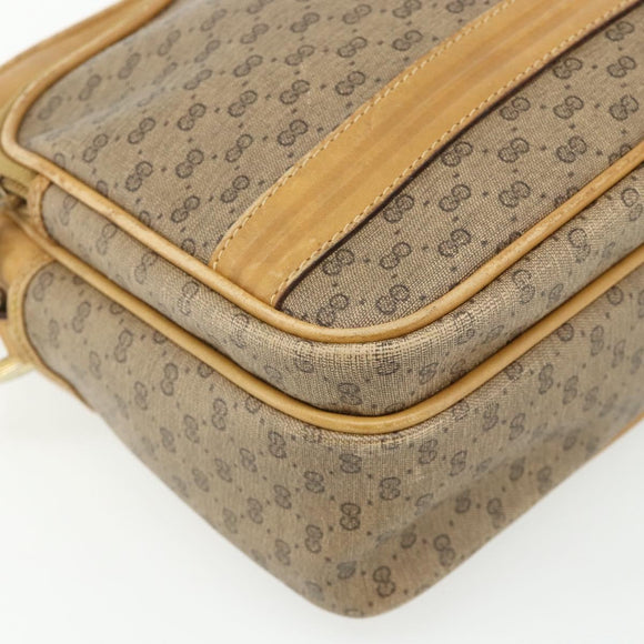 GUCCI Micro GG Supreme Shoulder Bag PVC Beige Gold 001 115 5443 Auth 175795