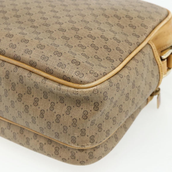 GUCCI Micro GG Supreme Shoulder Bag PVC Beige Gold 001 115 5443 Auth 175795